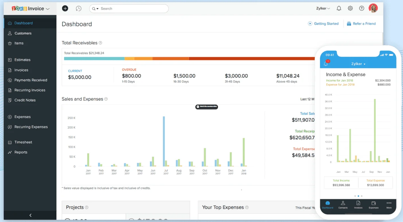 Zoho Invoice