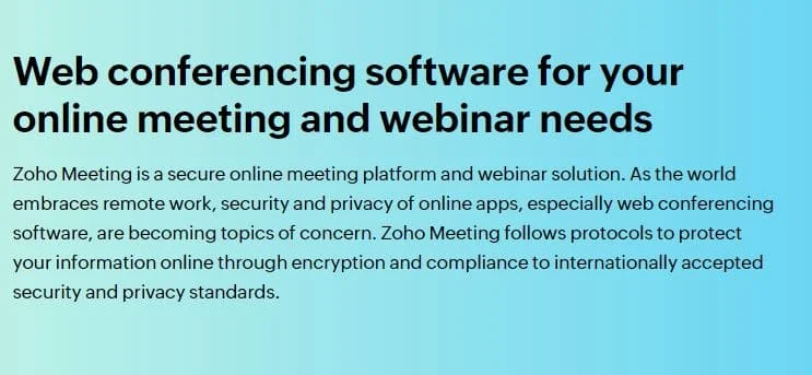 Zoho Meeting